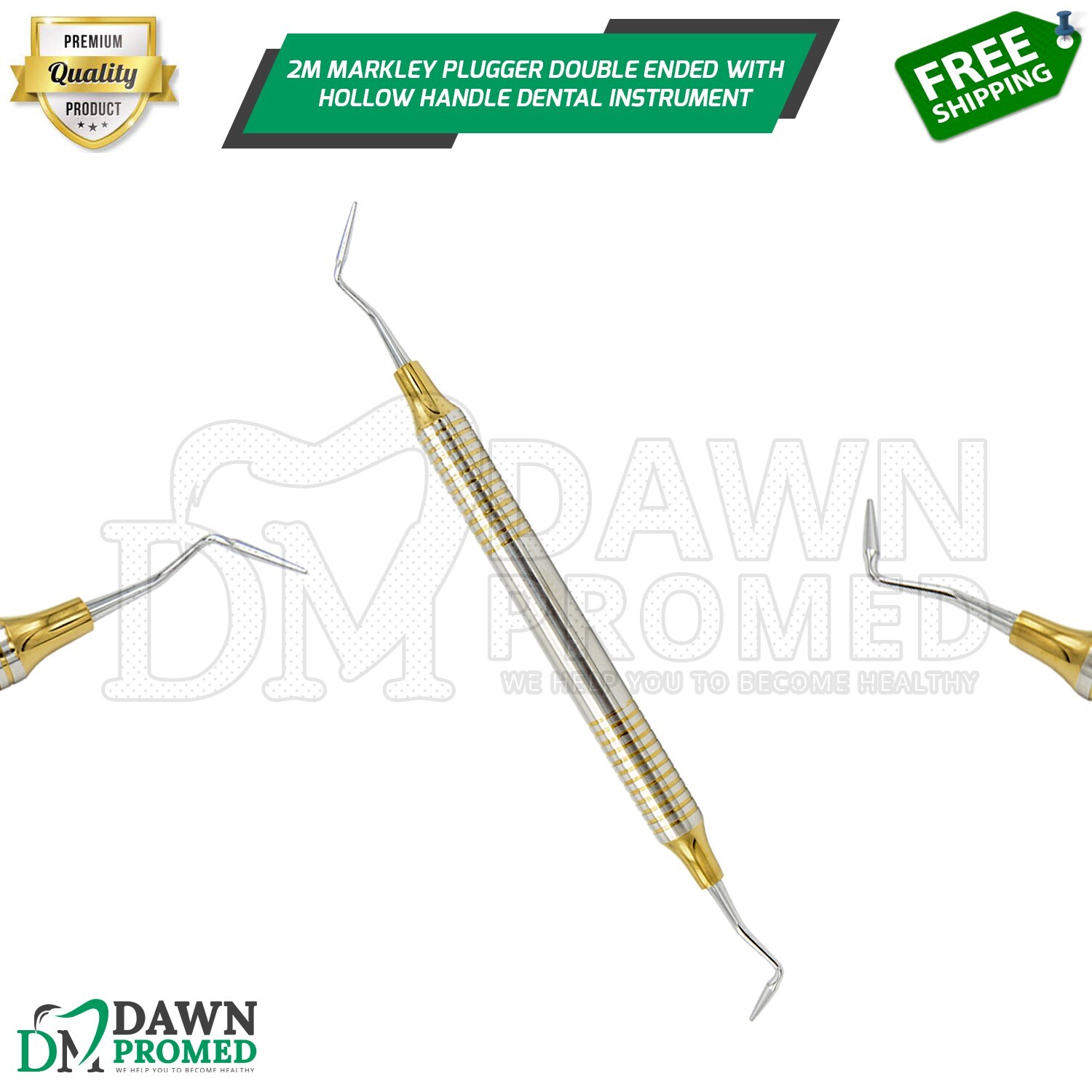 2M Markley Plugger Double Ended With Hollow Handle Dental Inst German Grade