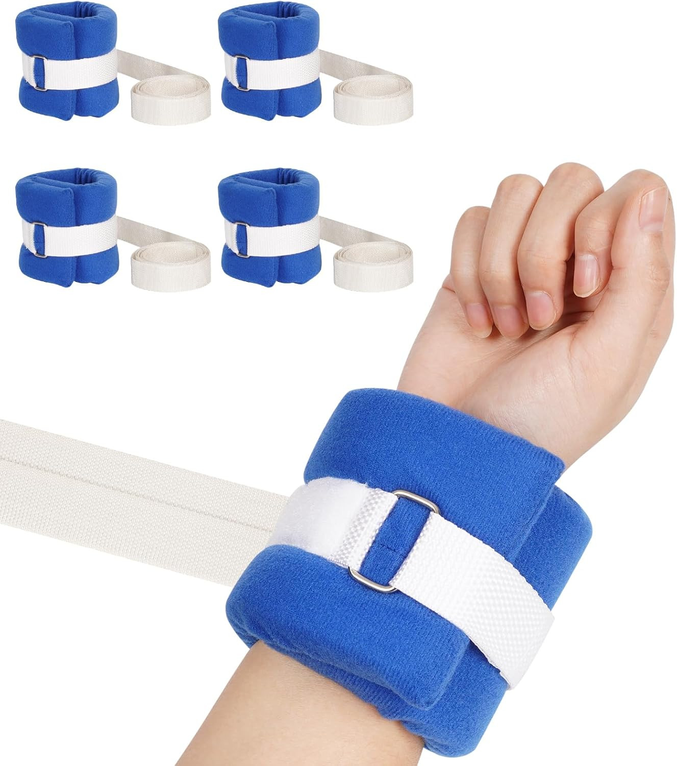 4Pcs Medical Limb Holders Quick Release Bed Straps for Hands Feet Care