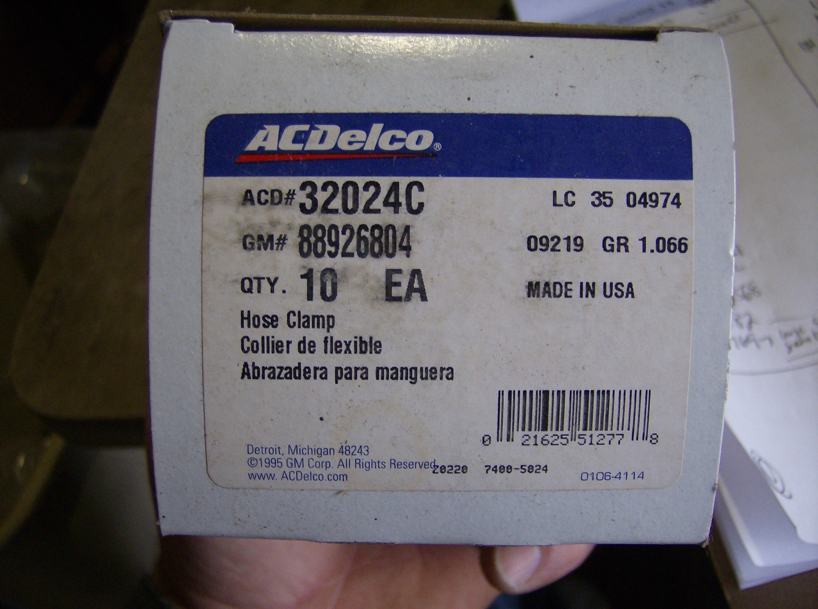 GENUINE GM 88926804 HOSE CLAMPS 1.25" - 1.50" LOT OF 10