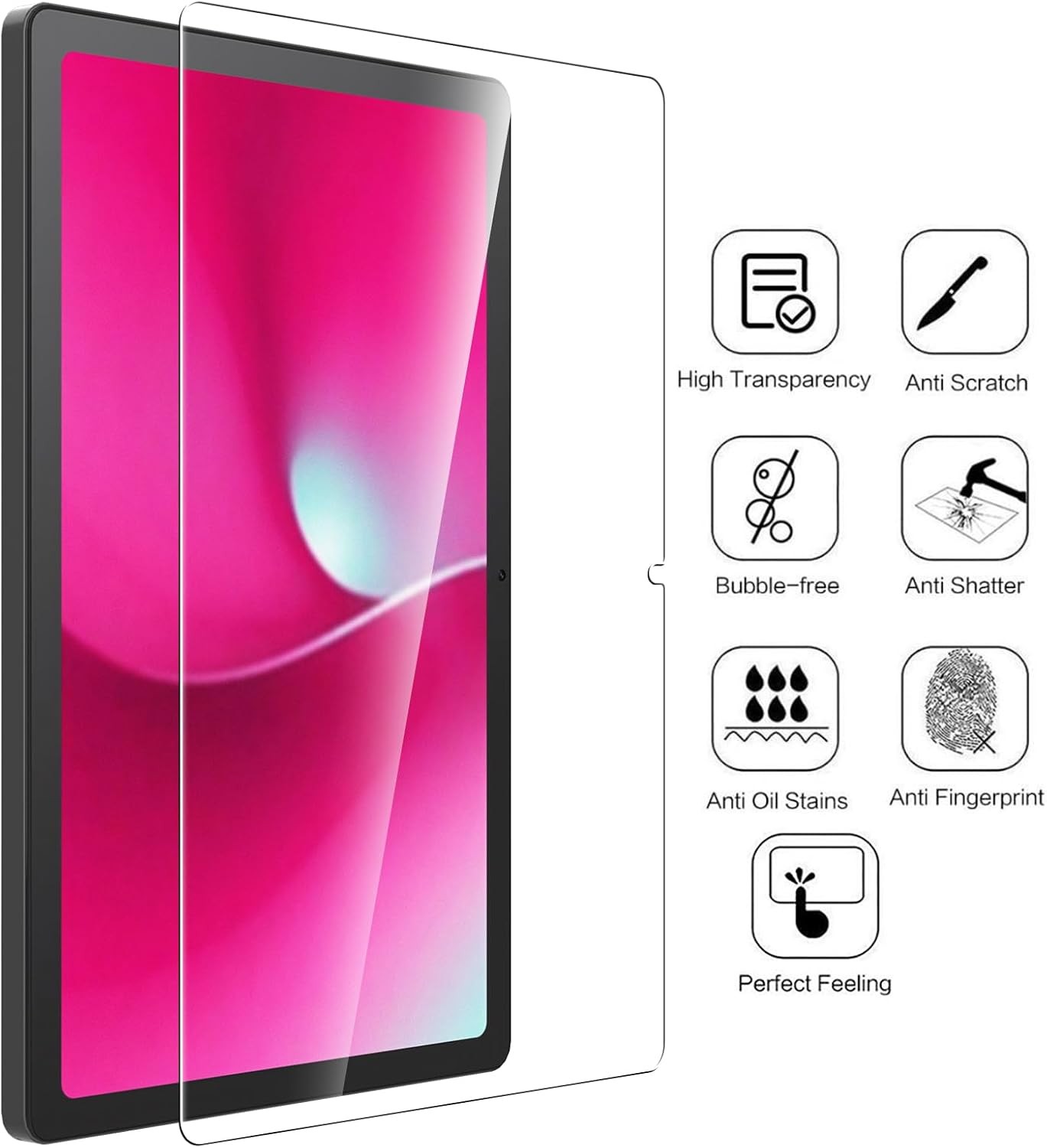 WD&CD 2 Pack Screen Protector Compatible with T-Mobile REVVL Tab 2 10.1"...