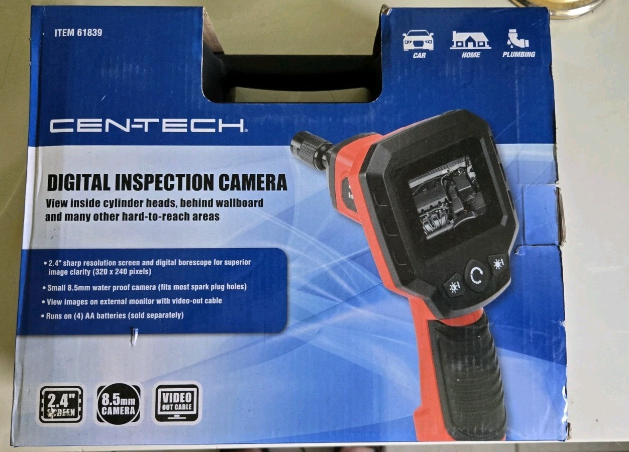 CEN-TECH 61839 Digital Inspection Camera Flexible 3ft 8.5mm 320x240 Video Out