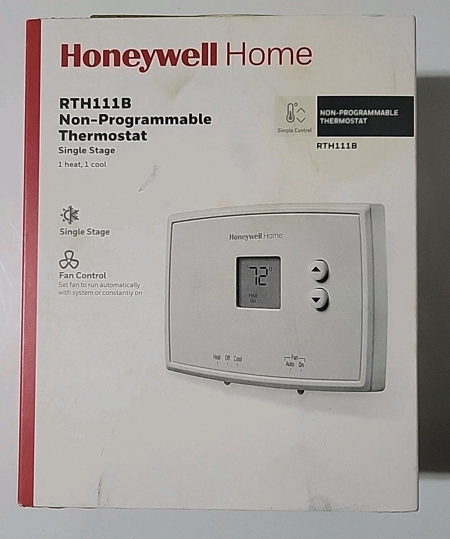 Honeywell Thermostat Home Digital Display Non-Programmable Heat Cool RTH111B