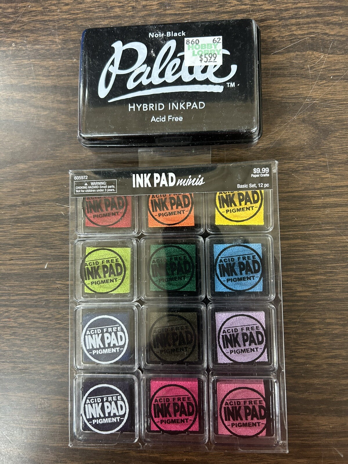 Ink Pad Minis (box of 12) + Palette Hybrid Inkpad (Black)