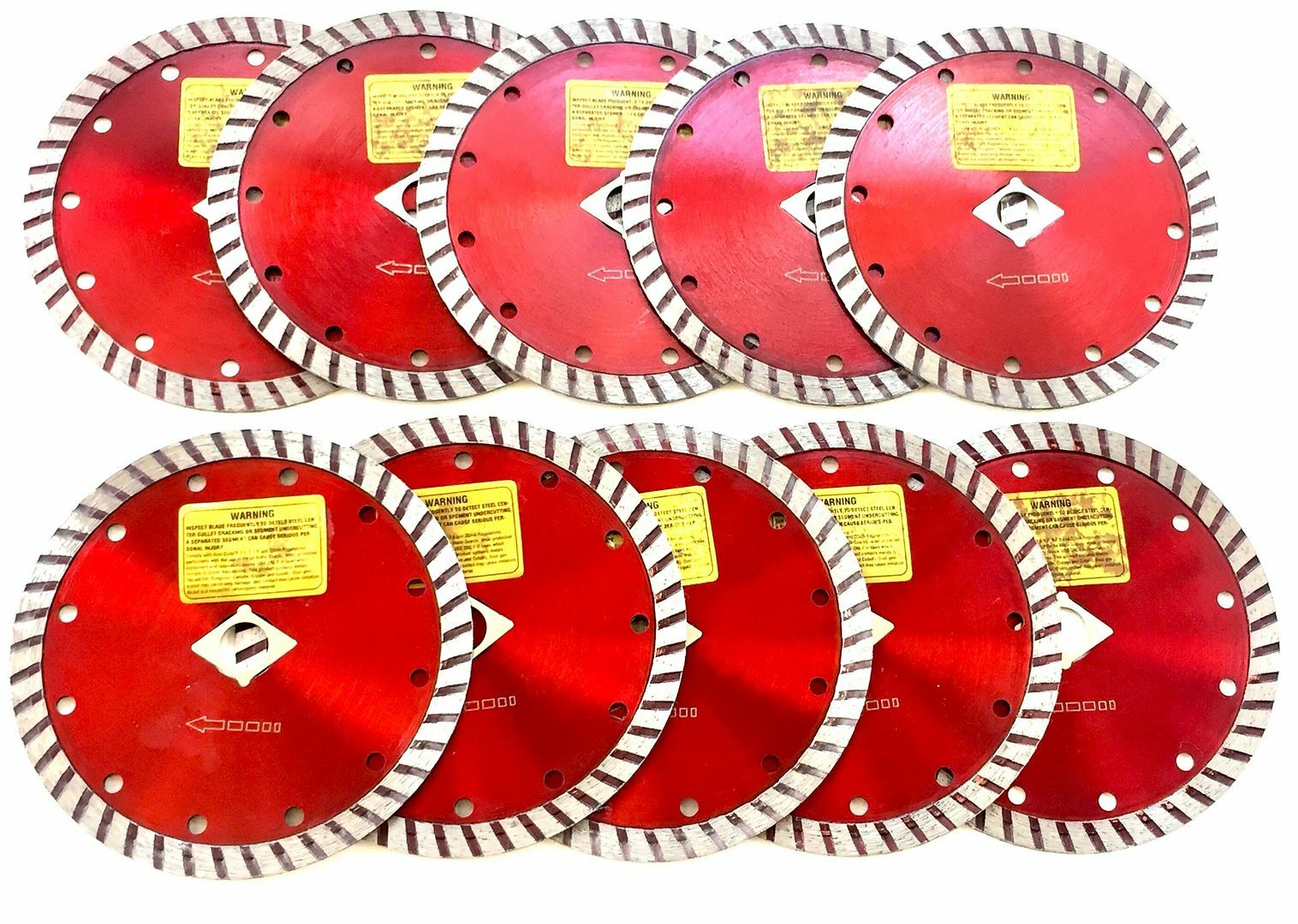 4.5'' Diamond Turbo Saw Blade Granite, Concrete, Tile, Stone, Masonry 10 pack