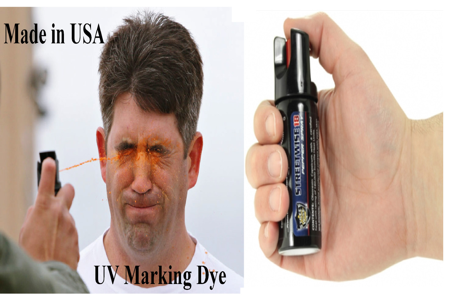 Streetwise 18 Pepper Spray Super HOT Large 2 oz 180,000 SHU Self Defense UV dye