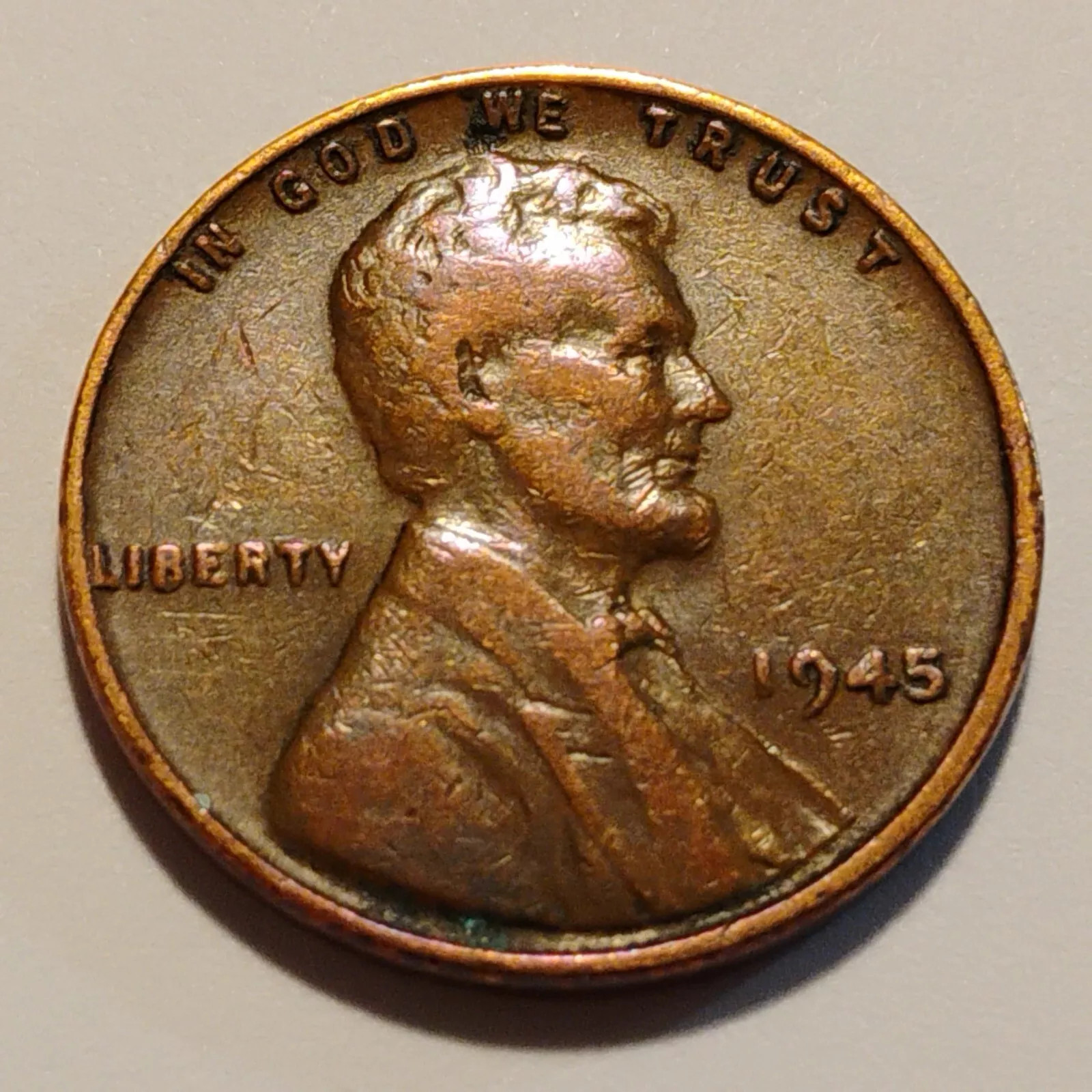 1945 P - BN - COPPER - 1 - 3.08 GRAMS