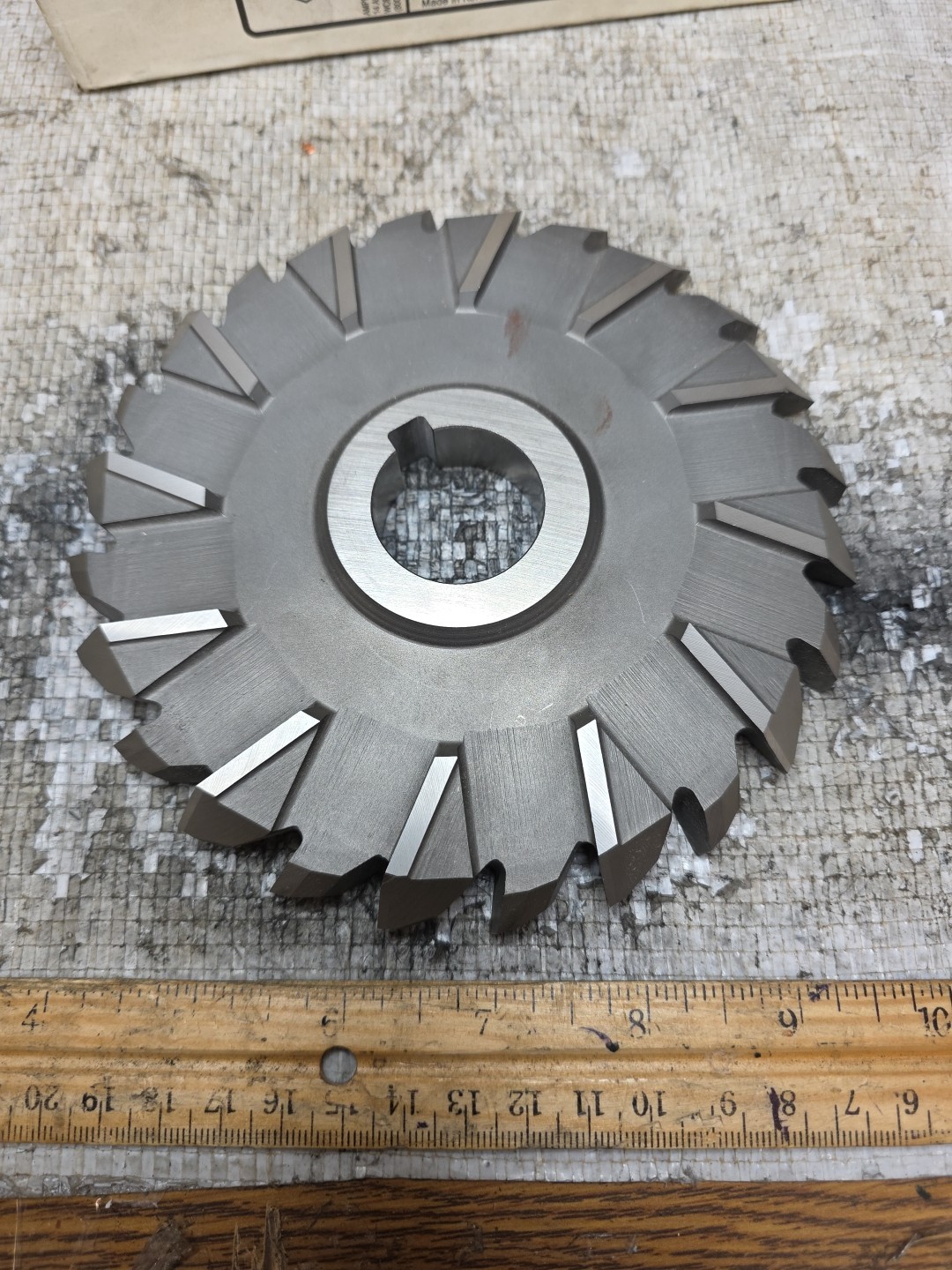 NEW F&D 5.985" x 5/8" x 1 1/4" STAGGERED TOOTH Side Milling .317" FLAT 44° BEV.