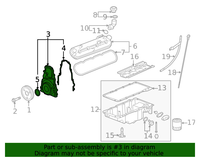 Genuine GM Engine Timing Cover 12611880