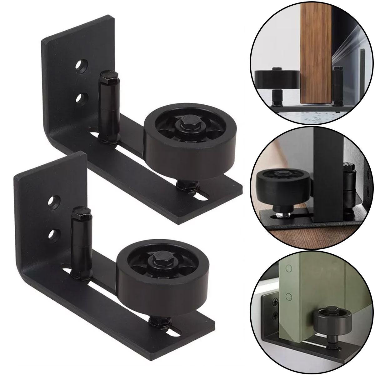 2pcs Carbon Steel Floor Guide Roller Stopper for Sliding Doors Use