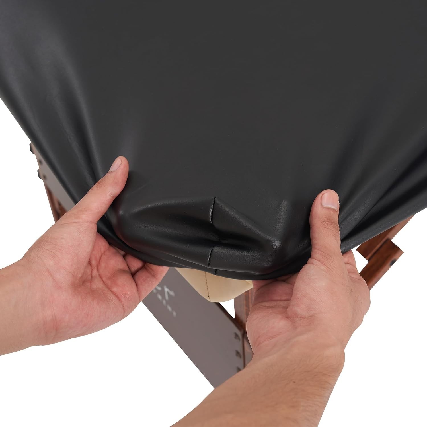 Water-Resistant Fitted Massage Table Cover, Black -