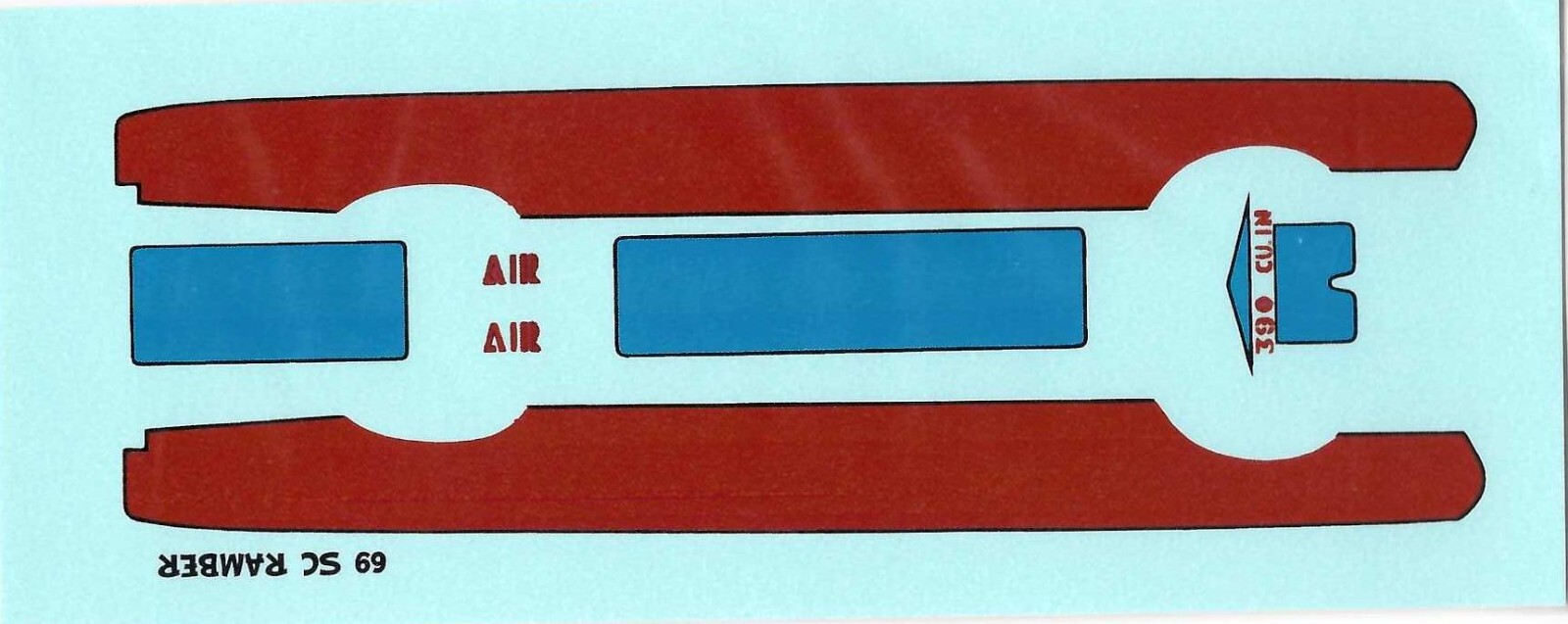 Yesteryear Street 69 SC/Rambler 1/25 waterslide decal