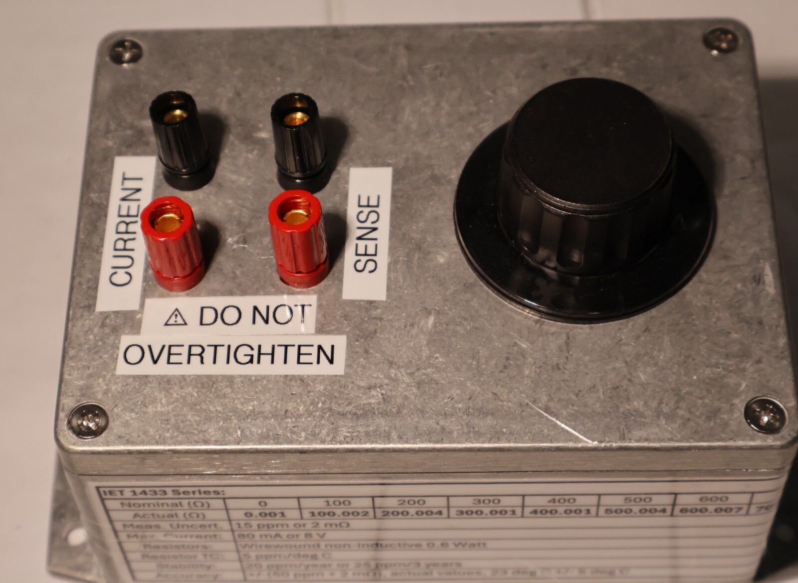 IET LABS, RTD Simulator, Decade Resistor, 100 ohm steps to 1 kOhm