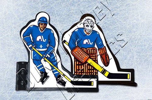 NHL Quebec Nordiques 1980 dark PEEL-OFF vinyl decals Coleco compatible