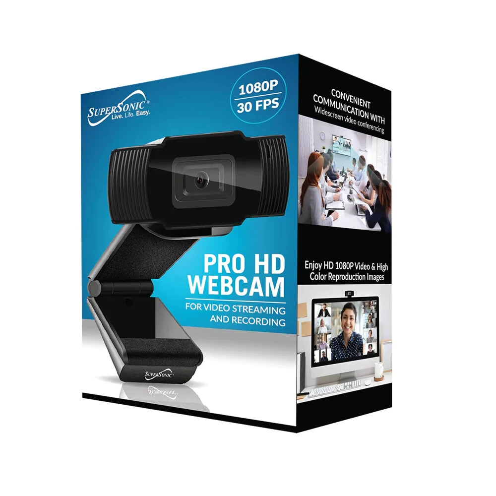 Pro-HD Webcam w Fixed 3.6mm Lens For Video Streaming & Recording (SC-940WC)