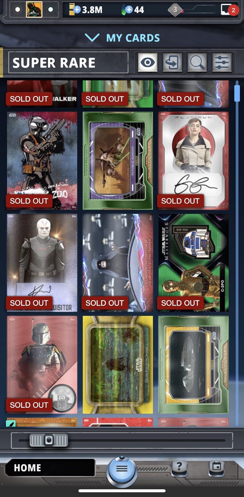 Star Wars Card Trader Pick Any 9 Super Rares (❌Awards) From BigCheeseNips
