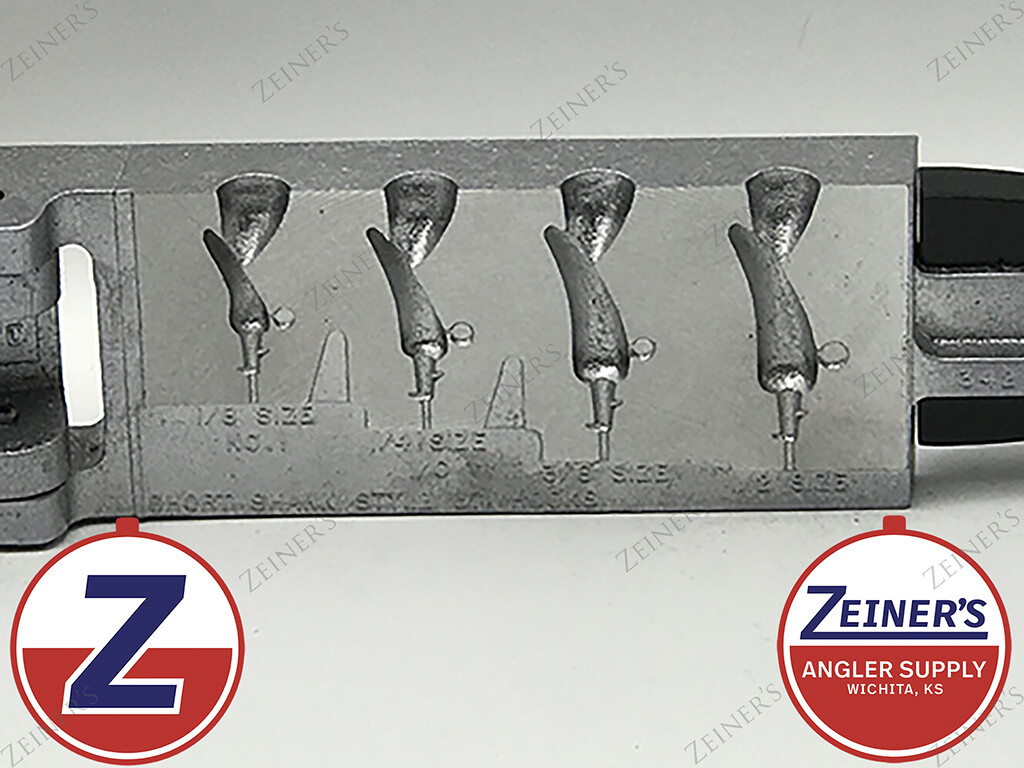 3423 CGD-4 Do-It Grave Digger Mold 1 ea of 1/8, 1/4, 3/8, 1/2 oz sizes