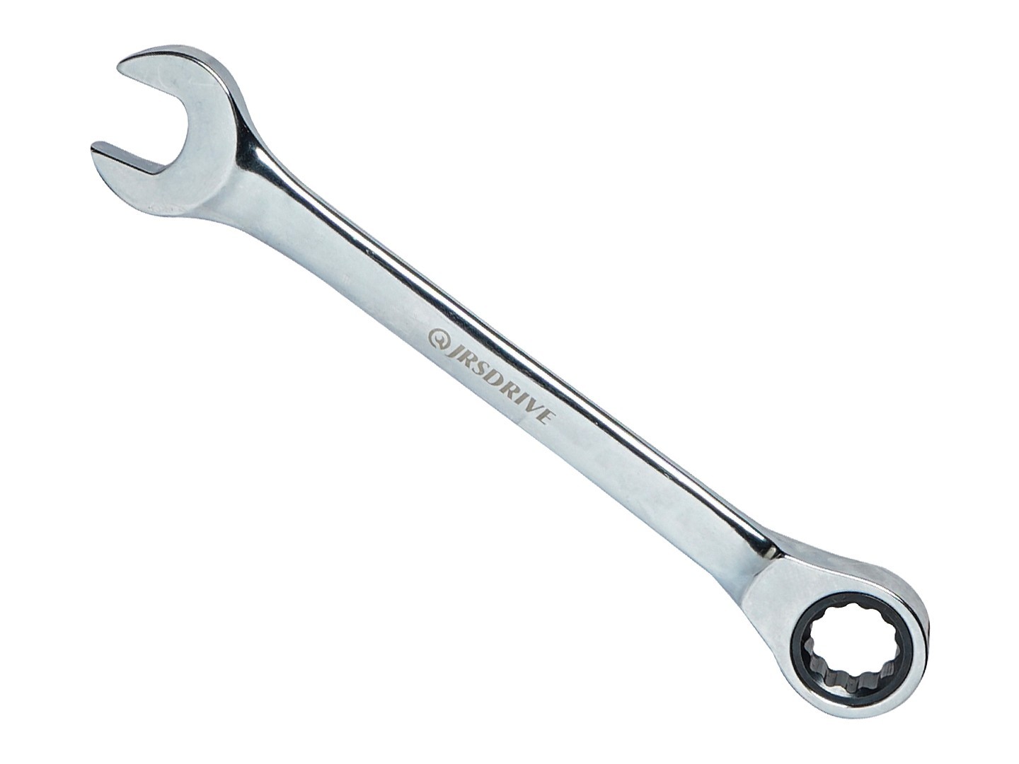 Ratcheting Combination Wrench, 72 Tooth, 5° ARC Swing, CR-V, 12 Point