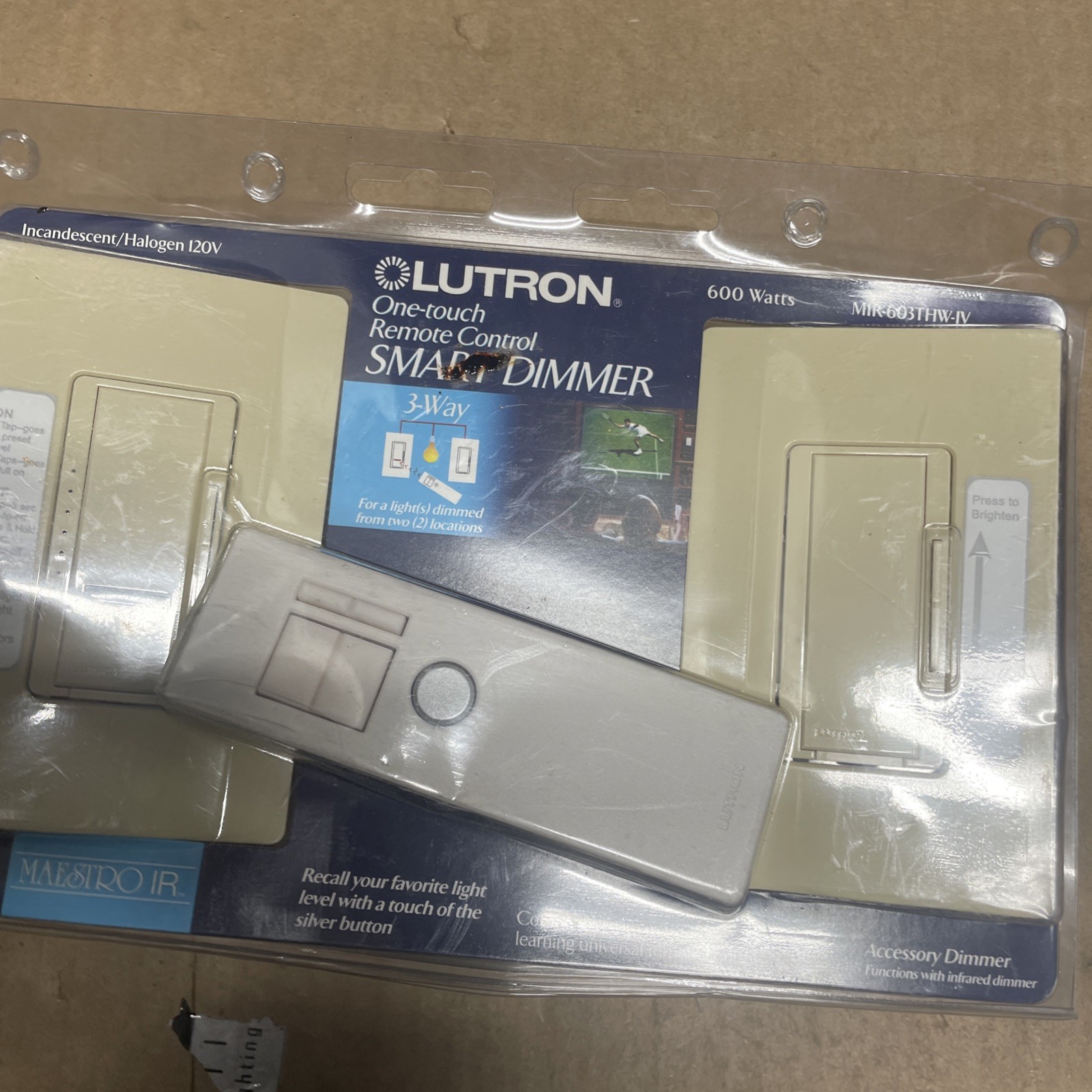 NEW Lutron IR MIR-603THW-IV Remote Digital Dimmer Maestro Infrared IVERY  Smart