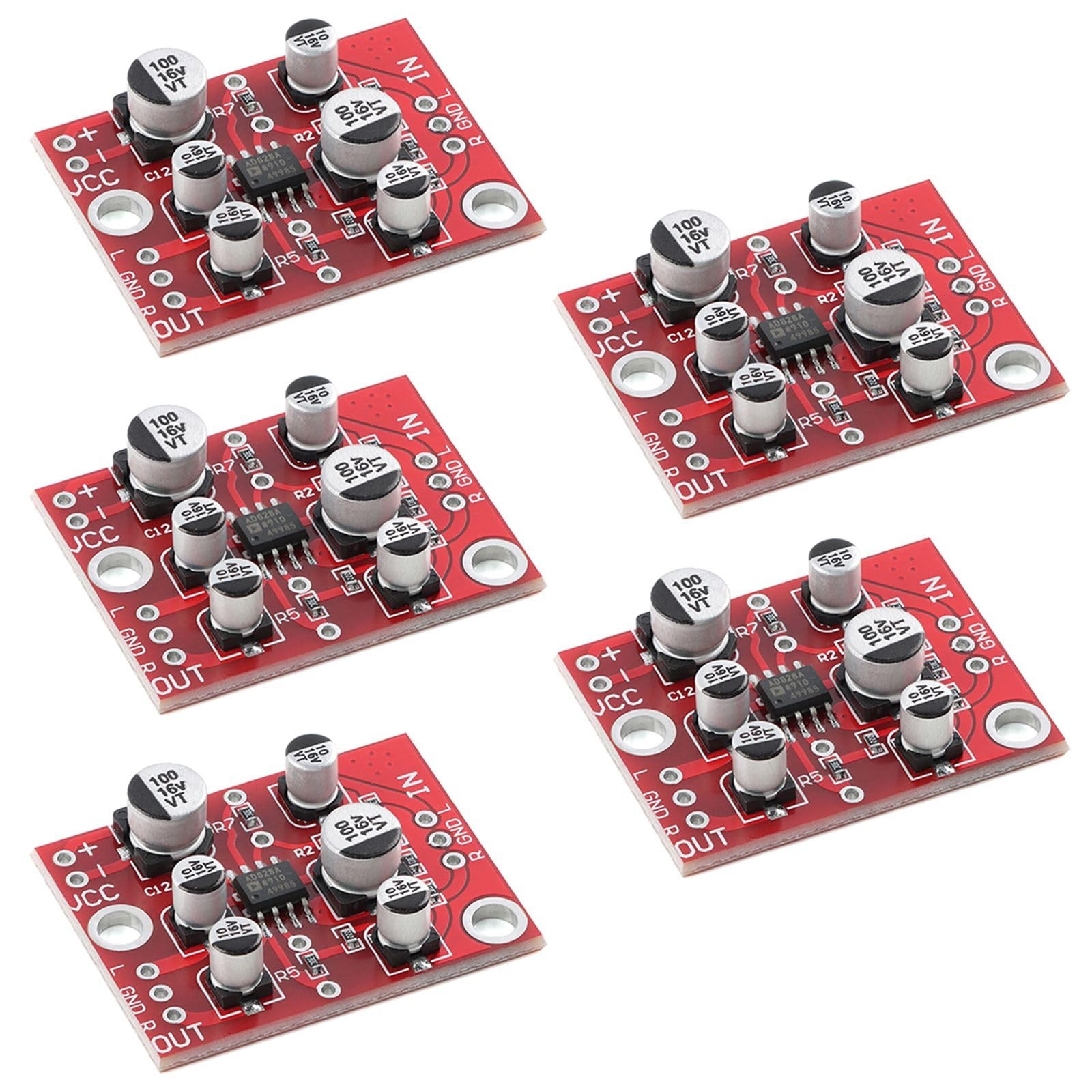 5Pcs AD828 Fever Level Op Amp Front Amplifier Board Audio Module Single Power...