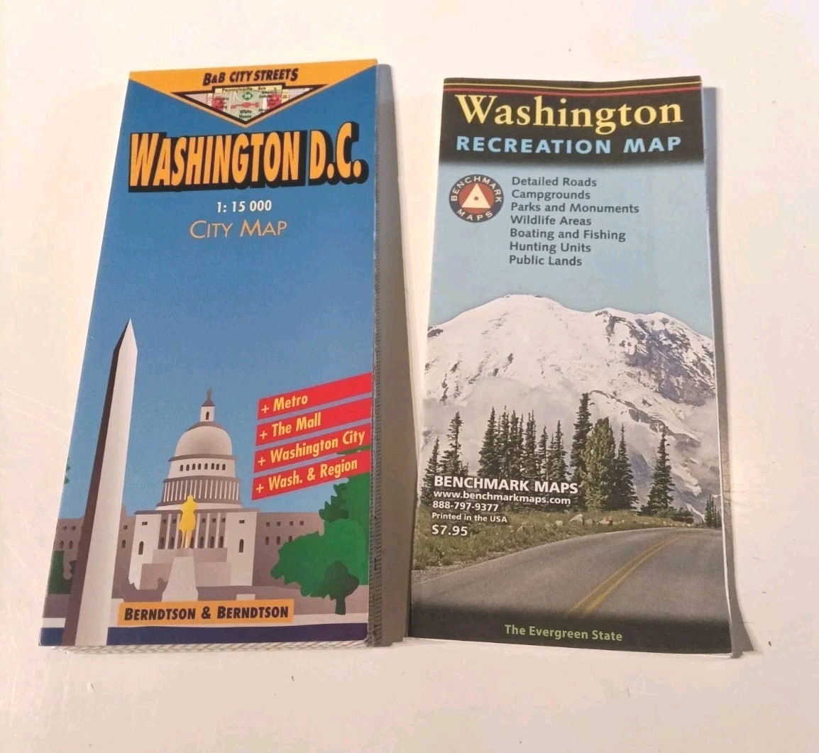 Vintage Washington DC State Maps Recreation Map Benchmark Maps