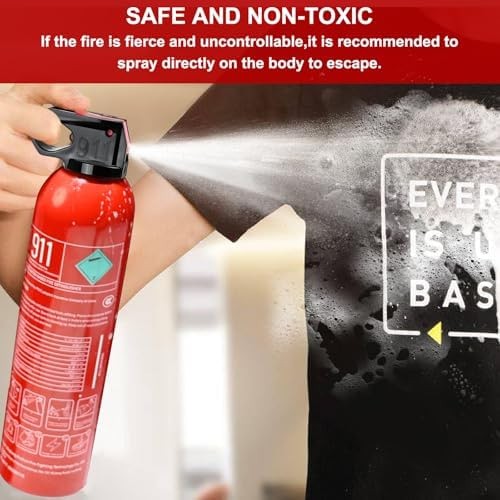 2 Pack Water-Based Fire Extinguishers Class A B C K With Wall Mount | Compact...