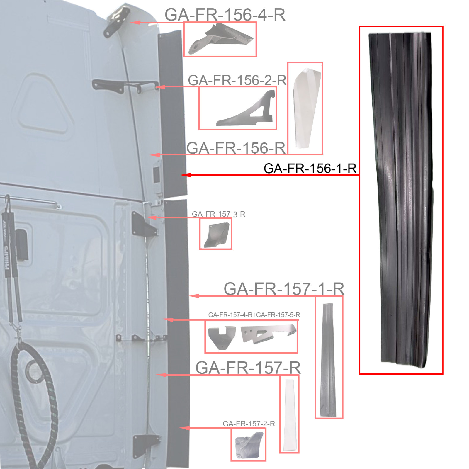 Upper Fairing Extension For Freightliner Cascadia 2018-2024