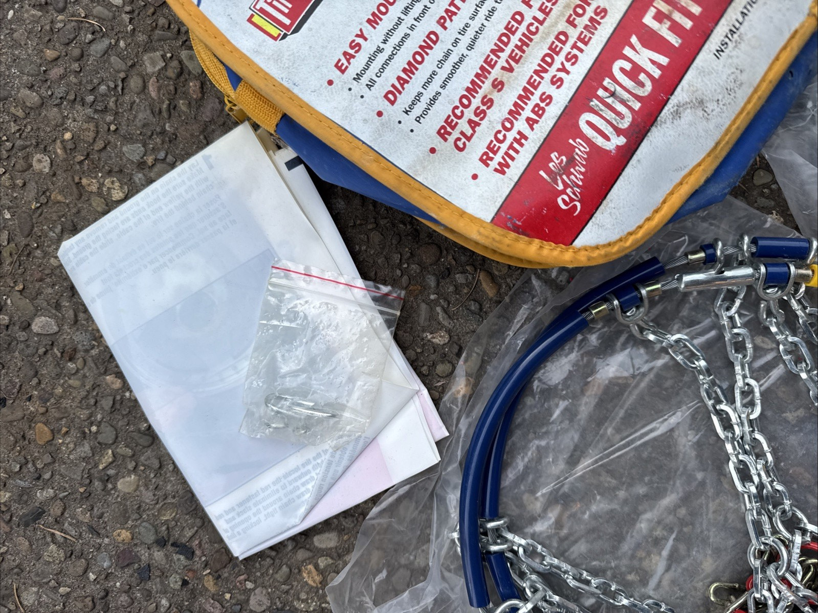 1550-s Les Schwab Quick Fit Diamond Pattern Snow Tire Chains Never Used