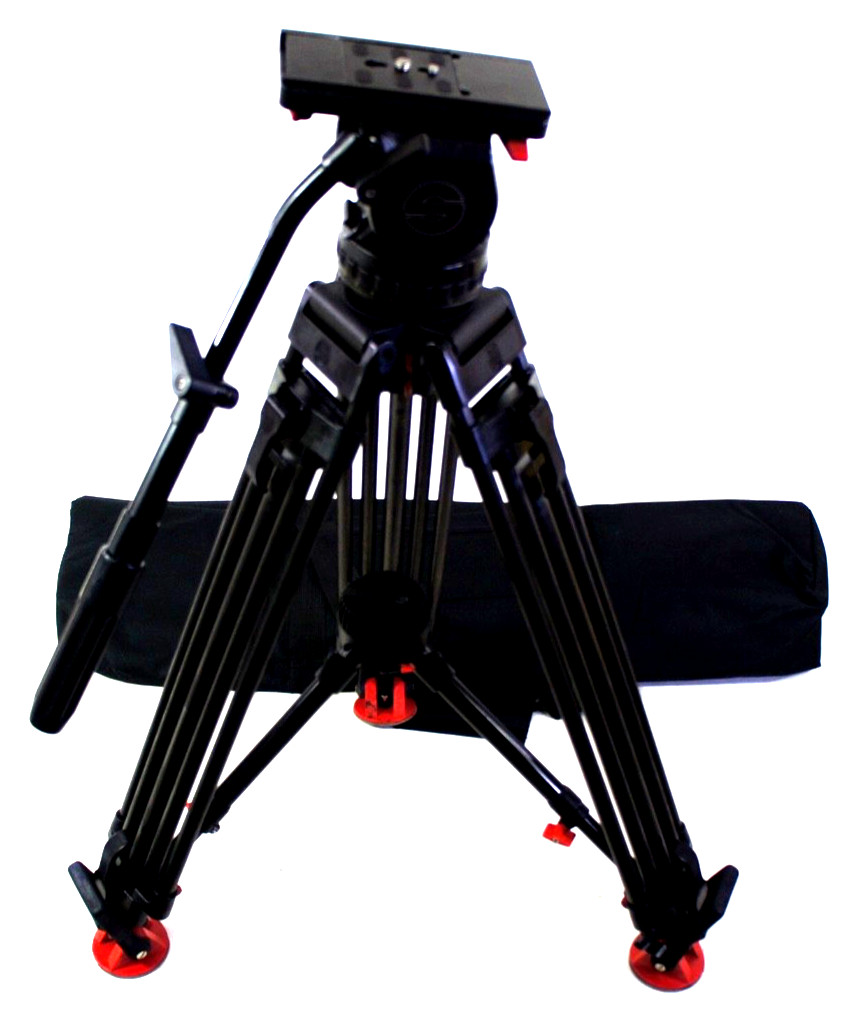 SACHTLER VIDEO V18P PLUS CARBON SYS 5386 TPANBAR PLT TDK GRSP BAG SERVICED 44Lbs