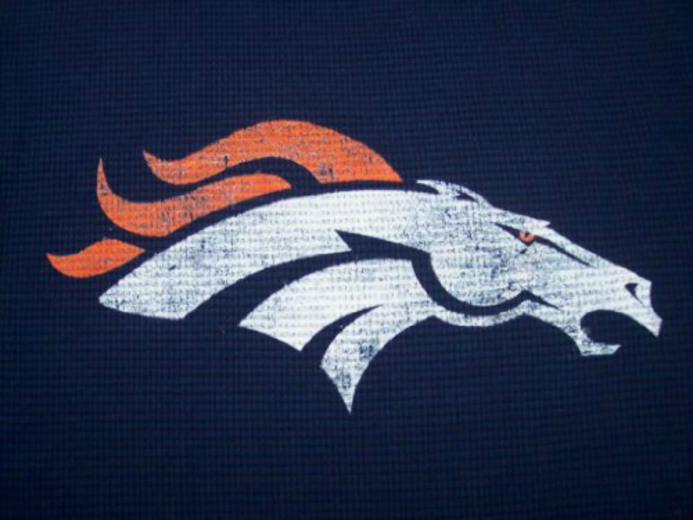 Denver Broncos Men's Distressed Logo Long Sleeve Thermal Shirt