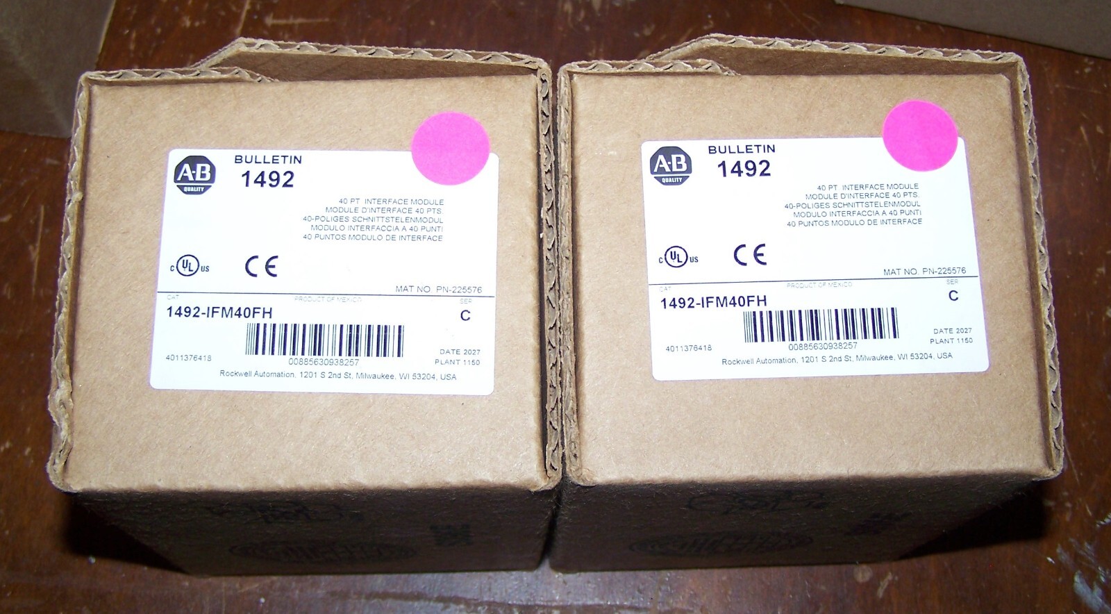 Allen Bradley 1492-IFM40FH 40pt PLC Interface Terminal Module NIB Ser C # 225576