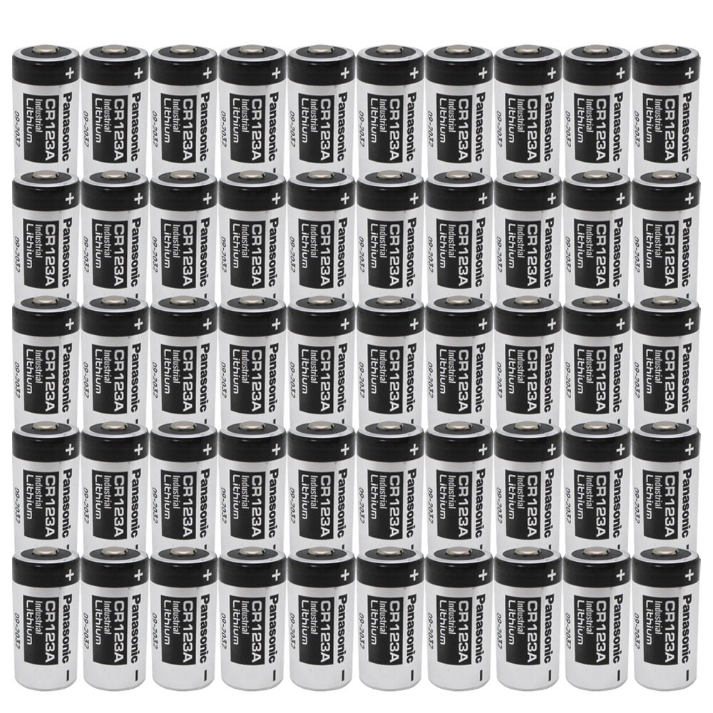 50 Pcs Panasonic CR123A 123A 3V Photo Lithium Batteries Exp 2028