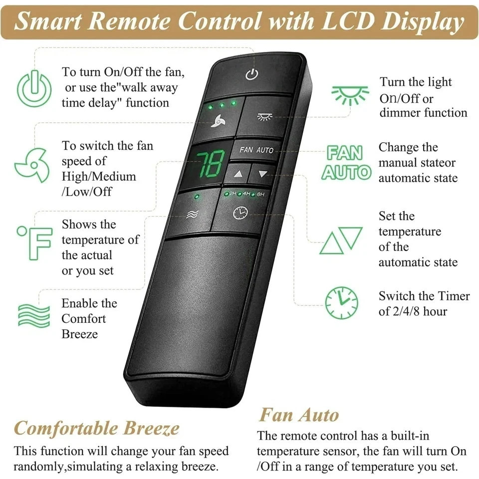 HD3 Ceiling Fan Remote Control Replacement for Hampton Bay Home, Free shipping