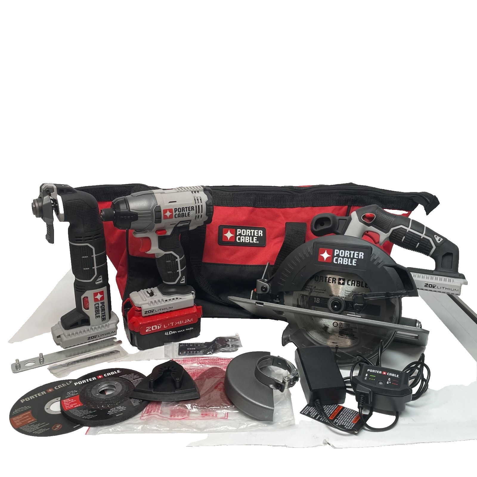 Porter Cable 20V MAX 3-Tool Combo Kit – Battery, Charger & Tool Bag – Tested