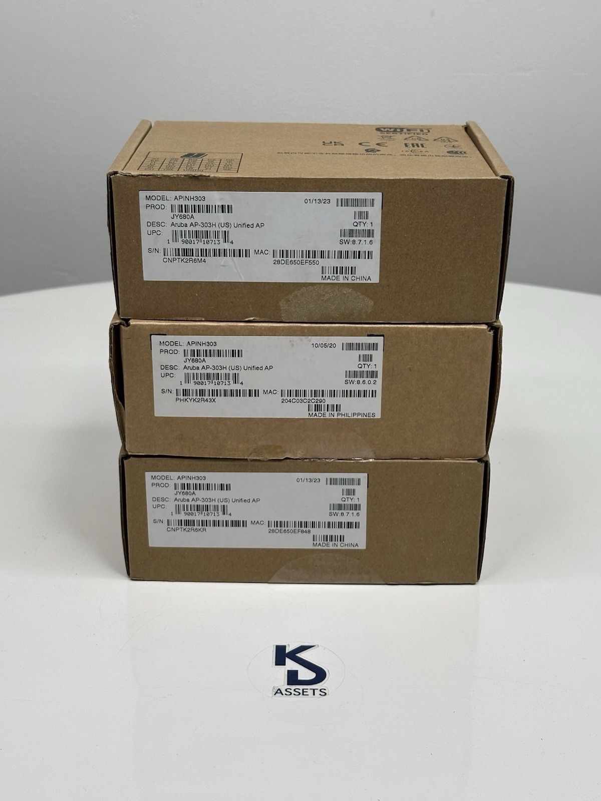 Lot of 3 - Aruba APINH303 Wireless Access Points - New - Open Box