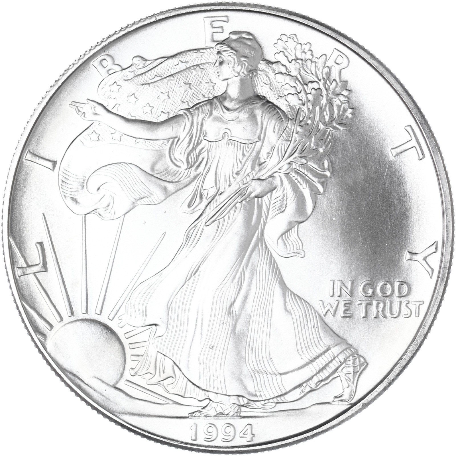 1994 American Silver Eagle 1 Oz Gem Brilliant Uncirculated Coin