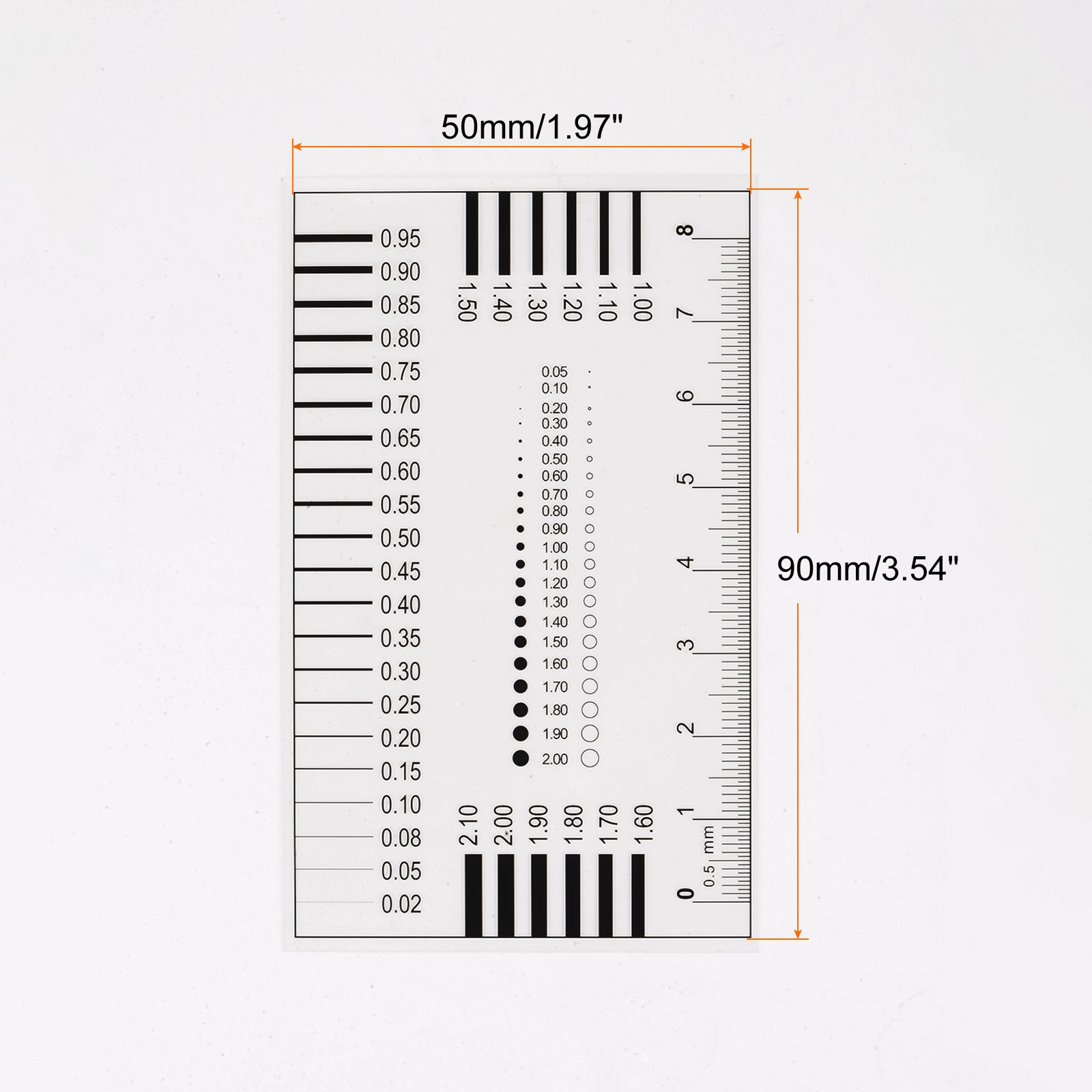 5pcs Transparency SEC Size Estimation Chart 8cm Diameter Line