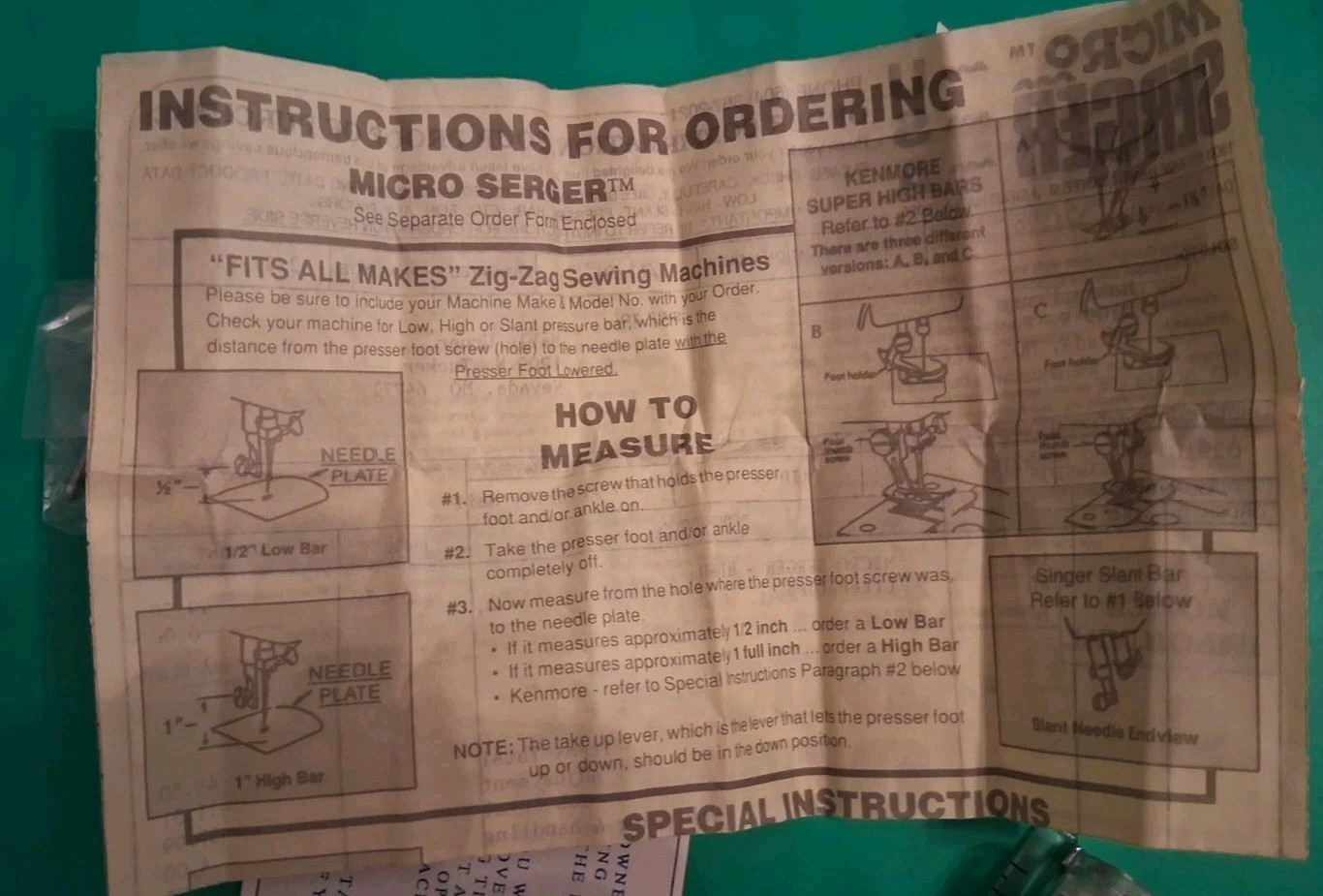 Micro Serger For Sewing Machines, Cutting Attachment + Sew + Overcast
