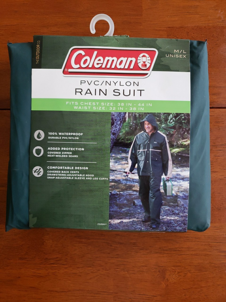 **LOOK**New Coleman Rain Suit PVC/Nylon**Adult Unisex M/L**Absolute Auction Sale