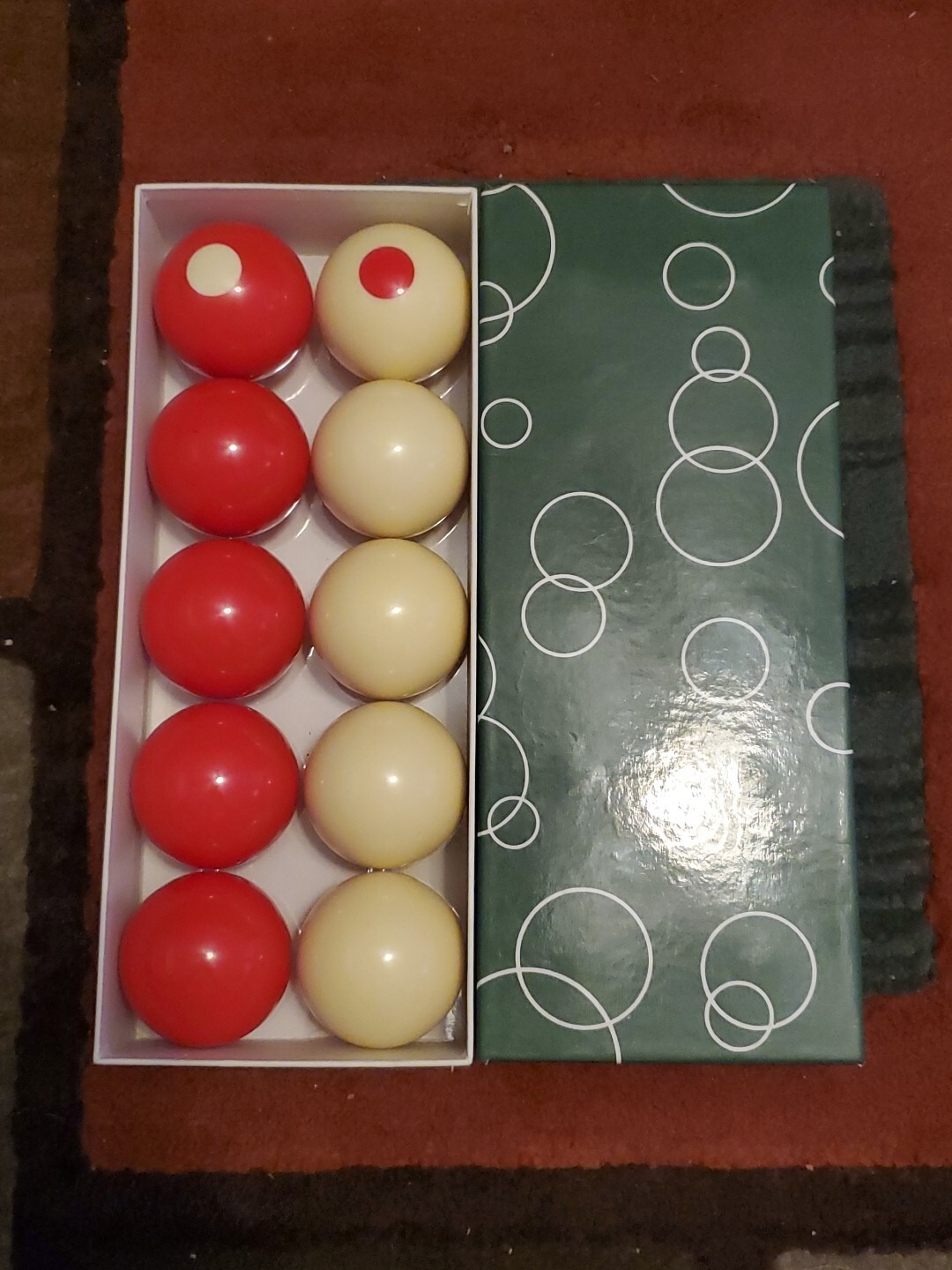 Set of 10 Bumper Billiards Snooker Balls AMINI’S Galleria Taiwan Pool NEW