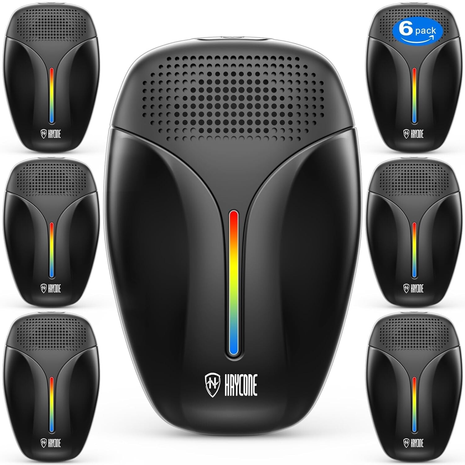 Upgraded Ultrasonic Insect Repeller - 3 Modes for Roaches, Mice & More (6 Pack)