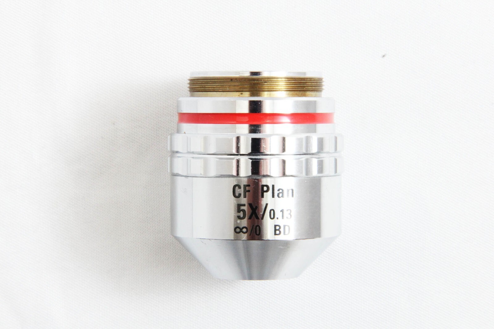 Nikon CF Plan 5x 0.13 inf/0 BD WD 10.0 Microscope Objective [27mm] #5416