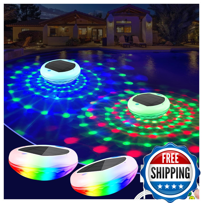 Tepenar Solar Floating Pool Lights 2 Pack Usb Rechargeable Pool Lights That