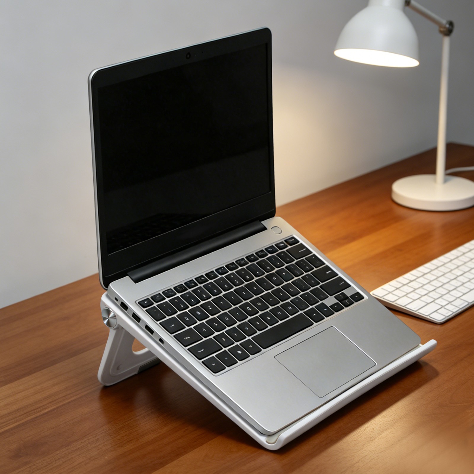 Triangular Structure Angle Adjustability Laptop Stand For Laptops Up To 17in