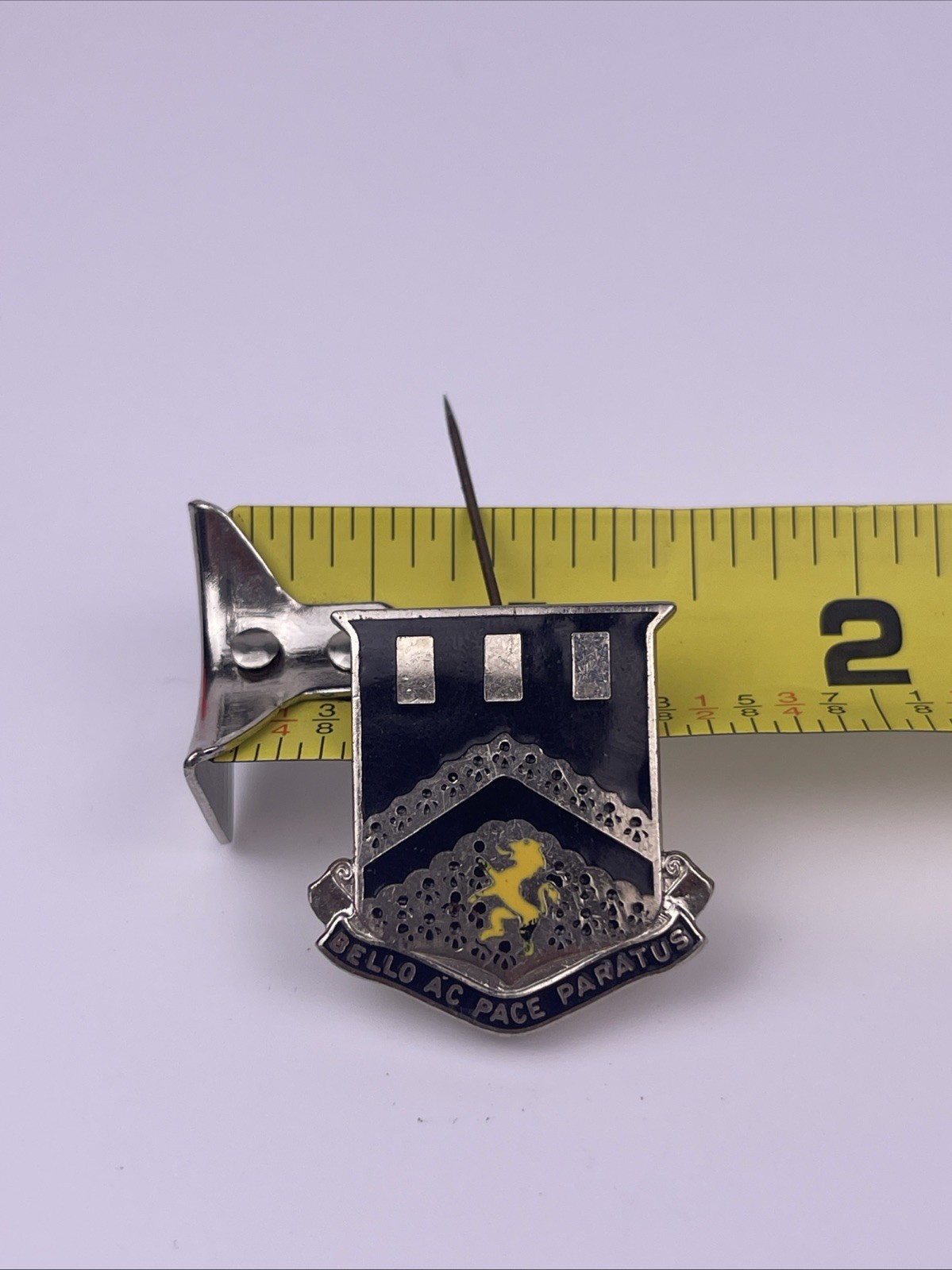 U.S. Military Army 112th Engineer Battalion DUI DI Insignia Crest Pin Back PB IE