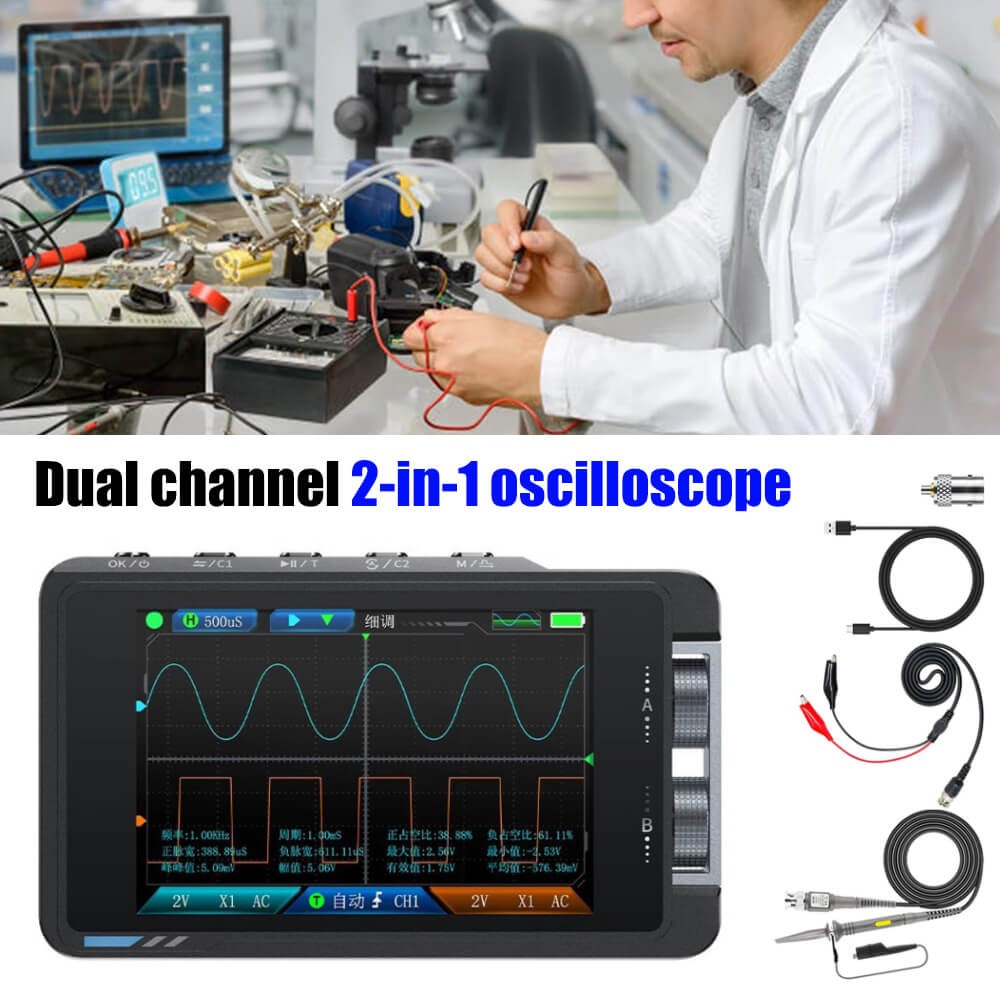 Digital Oscilloscope Multilingual Support with 3.5" Color Screen DS215H