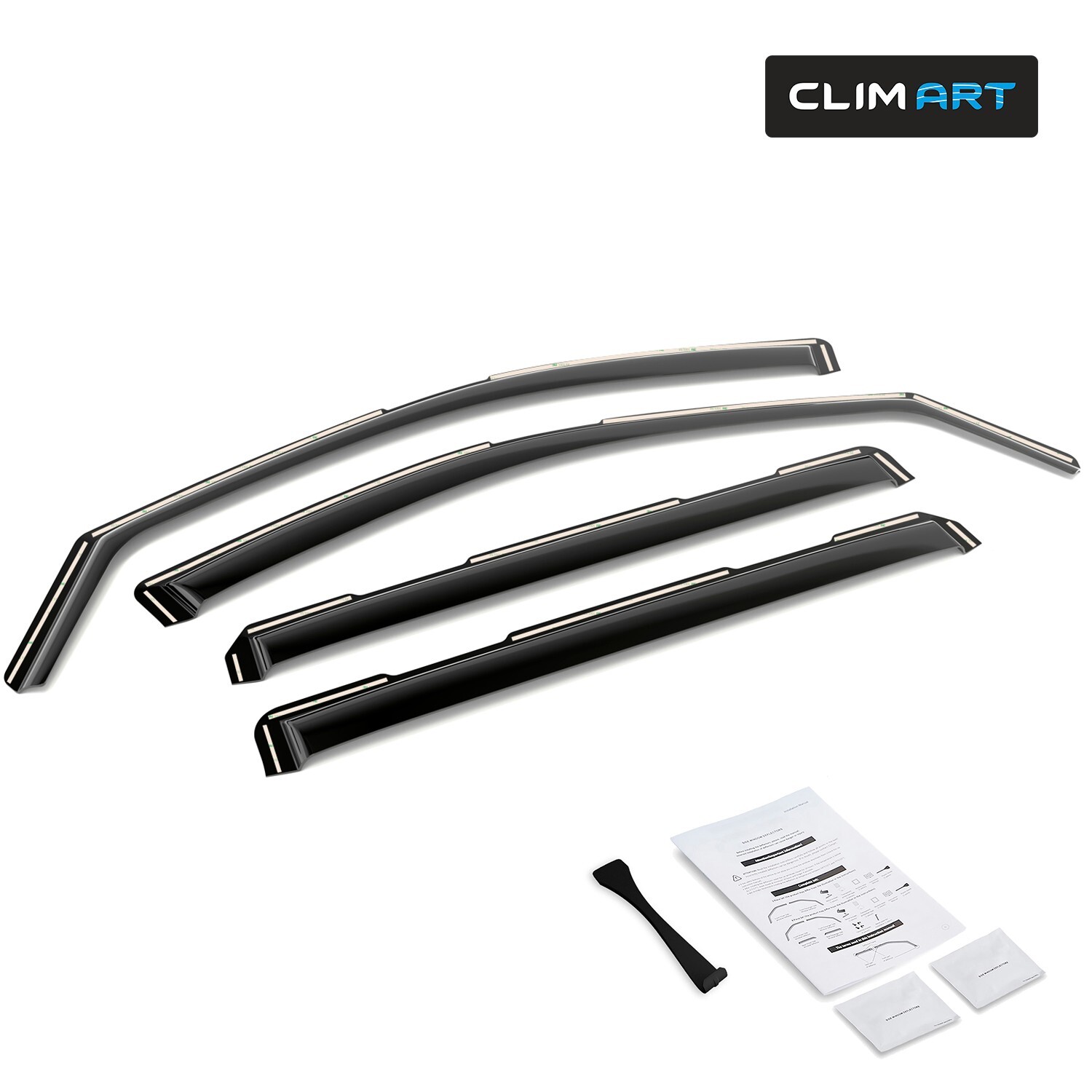 Side Window Deflectors Rain Guards for 20-25 Chevy Silverado Crew Cab 2500/3500