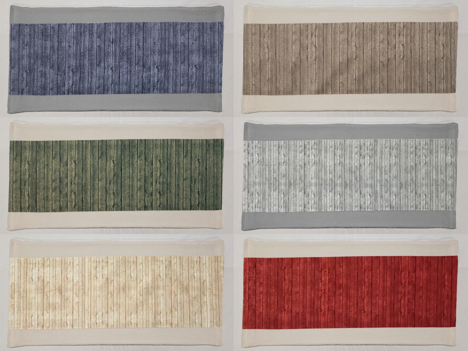 Barn Wood Print on Terrycloth Bathmat