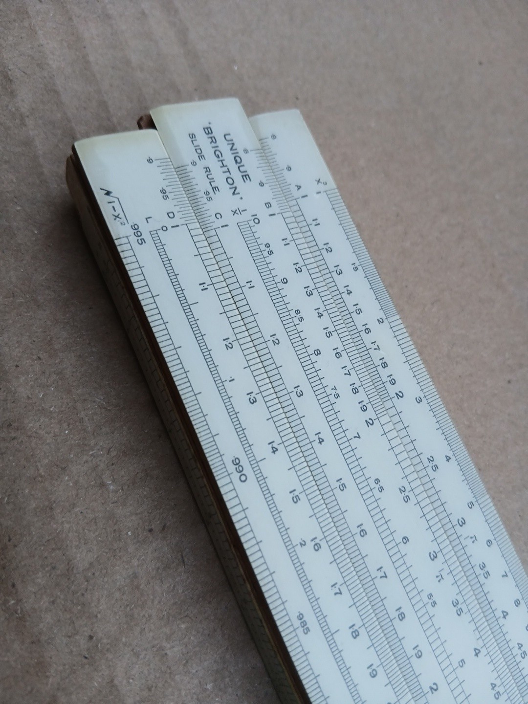 UNIQUE BRIGHTON Slide Rule Vintage Collectable Tool Used
