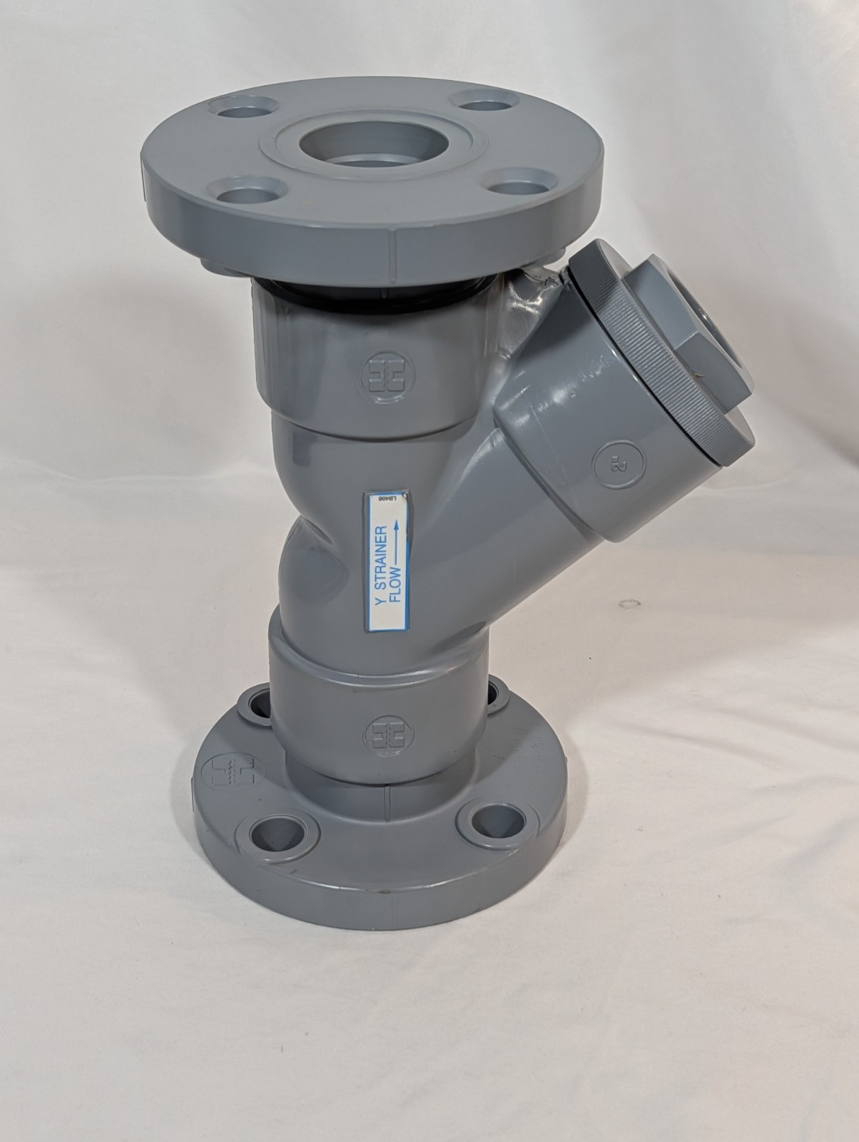 YS20200F 2" CPVC Y-Strainers w/ FPM O-Ring; 1/32" Flanged End Connections New