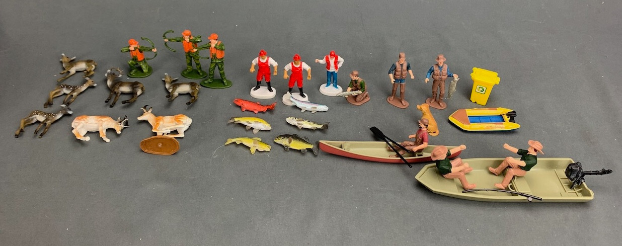 Big Lot 1:32 - 1:36 Scale Hunters & Fishermen Play Figures PM0807 LZ
